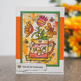 Woodware Clear Singles Flower Jug 4 in x 6 in Stamp