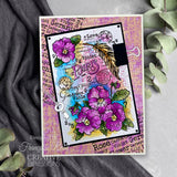 Woodware Clear Singles Flower Names 4 in x 6 in Stamp Set