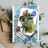Woodware Clear Singles Sweet Pea 3 in x 4 in Stamp Set