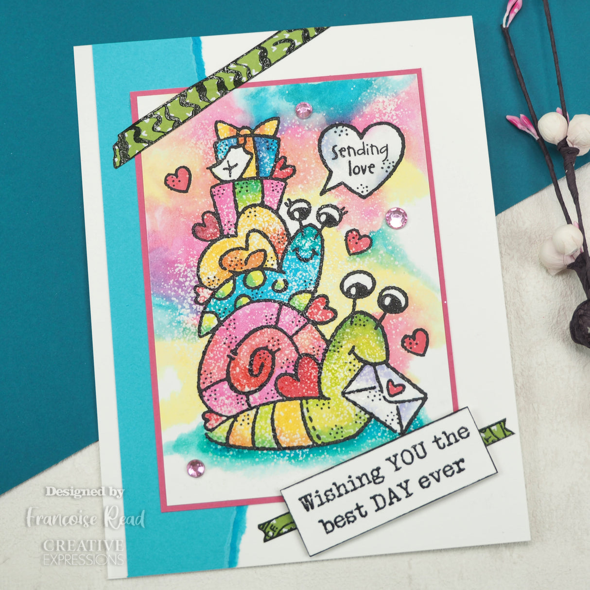 Woodware Clear Singles Happy Everything 4 in x 6 in Stamp