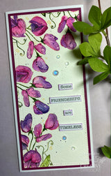 Woodware Clear Singles Sweet Pea 3 in x 4 in Stamp Set