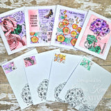 Woodware Clear Singles Postal Rose 4 in x 6 in Stamp Set