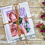 Woodware Clear Singles Mini Geranium 3 in x 4 in Stamp Set