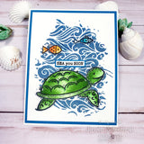 Woodware Clear Singles Sea Turtle 4 in x 6 in Stamp