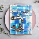 Woodware Clear Singles Geraniums 4 in x 6 in Stamp Set