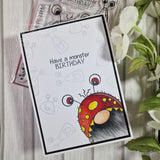 Woodware Clear Singles Monster Gnome 4 in x 6 in Stamp Set