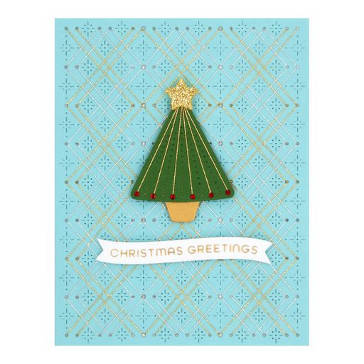 Stitched Starry Argyle Etched Dies from the Christmas Collection