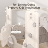 Kids Indoor & Outdoor Bus-Themed Slide with Ball Frame - Interactive Fun for Kids & Toddlers