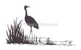 Frog's Whiskers Stamps - Standing Crane