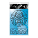 For The Love Of Stamps - A Stained Glass Christmas - Frosty Snowflake