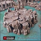 Raised Caverns | DnD Cave Scatter Terrain Rocks Dungeon Printable Scenery RPG Tabletop Miniature Game Tiles 3D Printed TTRPG Pathfinder