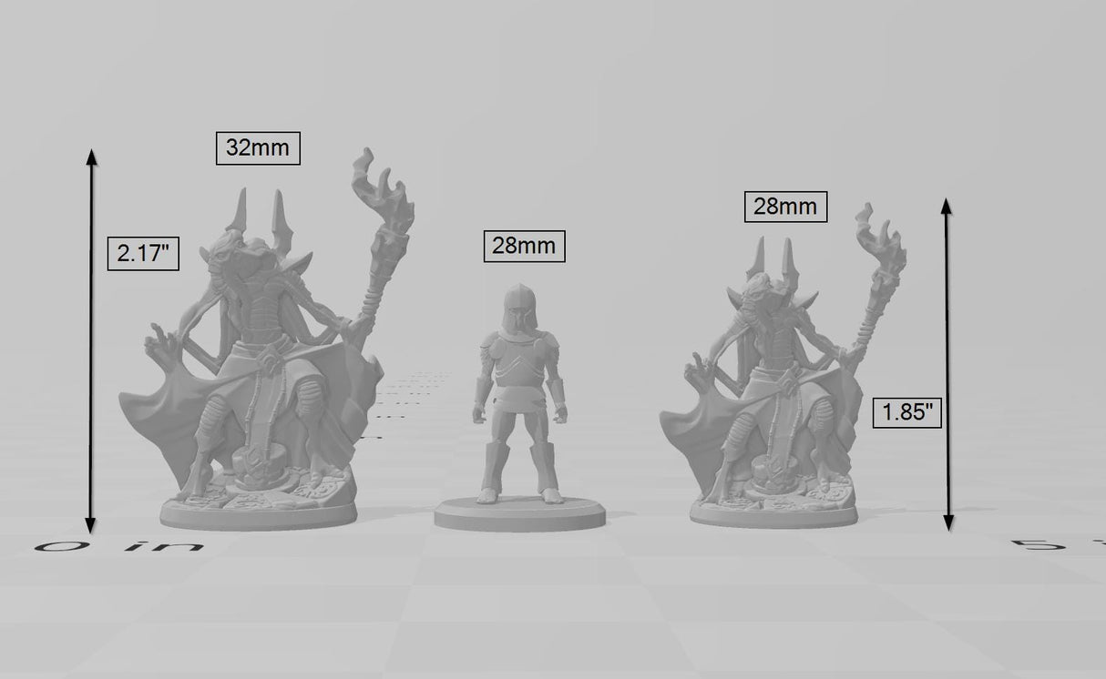 5 Eldritch Horrors Miniature Pack - Arbiter Miniatures | DnD | Illithid | Mind Flayer | Intellect Devourer | 28mm 32mm | Pathfinder | Evil