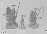 2 Skeletal Cavalry Miniature Pack - Arbiter Miniatures | DnD | Undead | Skeleton | Necromancer | Chef | 28mm 32mm | Pathfinder | Wargaming