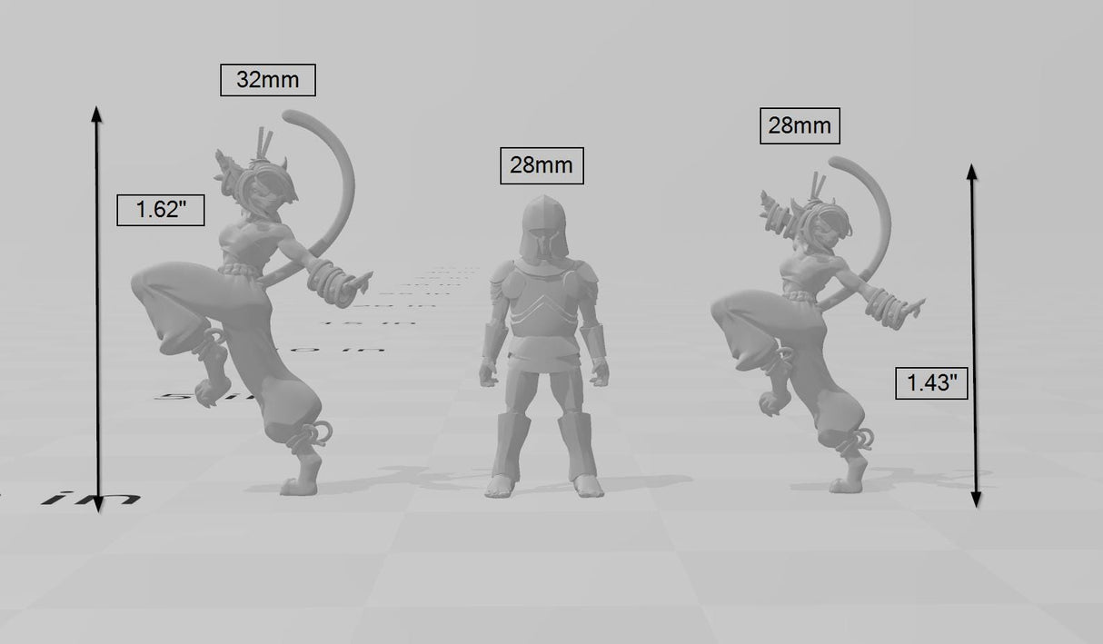 Catfolk Monks mini set | DnD Miniature, Premium Resin, Durable and Tough for your TTRPG and Wargaming! 32mm, 28mm, Fighter, Rogue