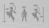 Catfolk Monks mini set | DnD Miniature, Premium Resin, Durable and Tough for your TTRPG and Wargaming! 32mm, 28mm, Fighter, Rogue