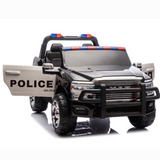24V Police Officer XXL Edition 4x4 Kids 2-Seater Ride-On RAM 3500 Truck - Rubber Wheels, Music, Remote