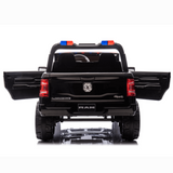 24V Police Officer XXL Edition 4x4 Kids 2-Seater Ride-On RAM 3500 Truck - Rubber Wheels, Music, Remote