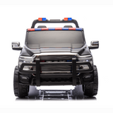 24V Police Officer XXL Edition 4x4 Kids 2-Seater Ride-On RAM 3500 Truck - Rubber Wheels, Music, Remote