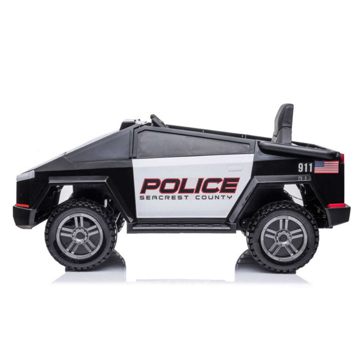 12V Emergency Services Ride On Truck - Police Officer & Firefighter 4x4 Electric Car For Kids