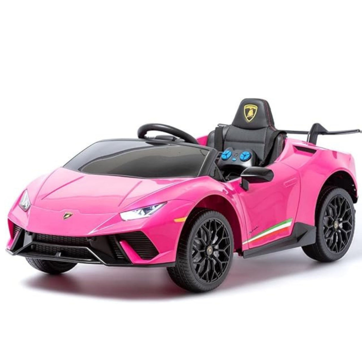 12V Lamborghini Huracan 4x4 1-Seater Ride-On Car W/ Rubber Wheels, Music Player & RC