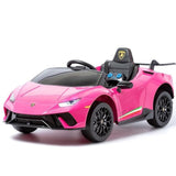 12V Lamborghini Huracan 4x4 1-Seater Ride-On Car W/ Rubber Wheels, Music Player & RC
