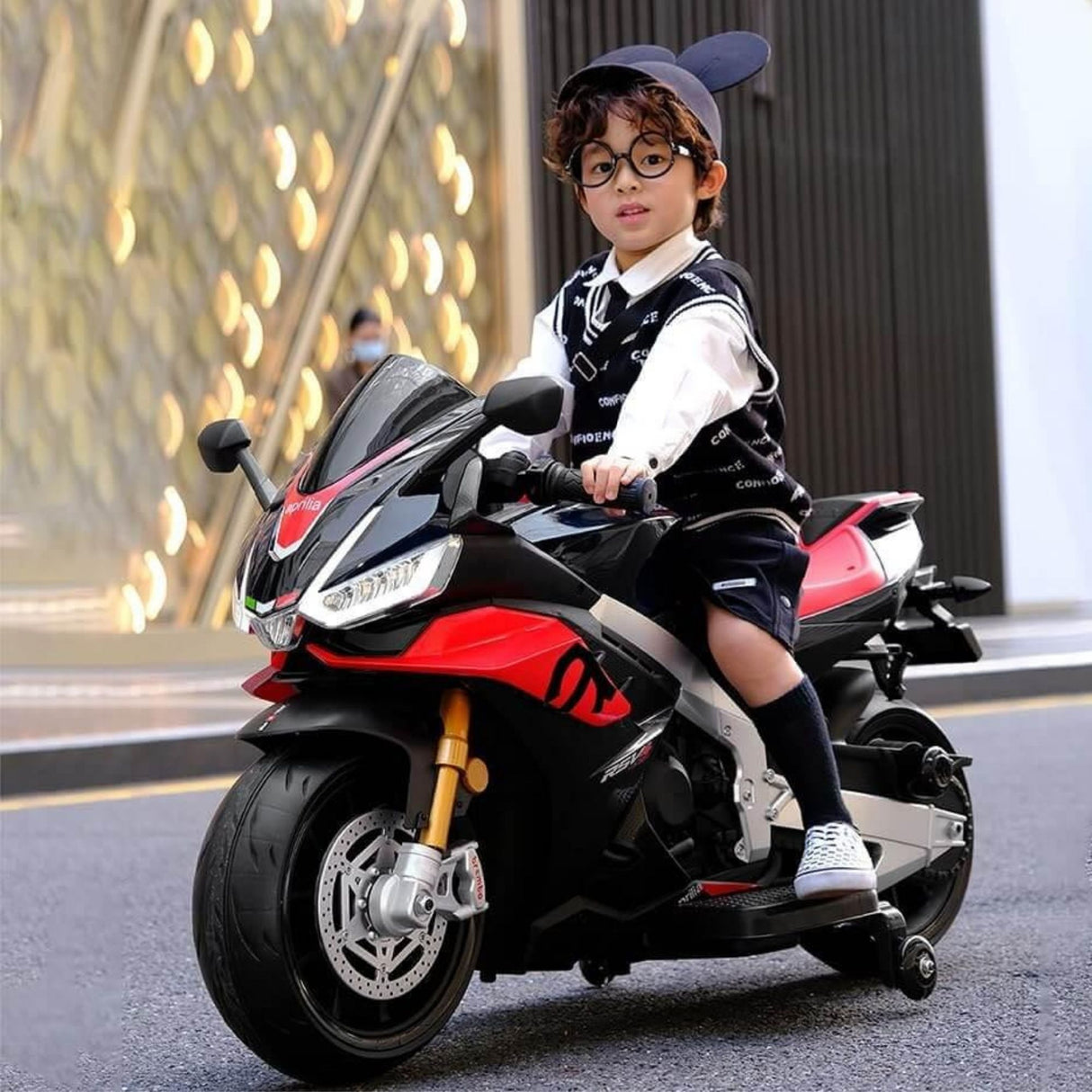 24V Big Kids Aprilia Premium 2-Rider Ride-On Motorcycle