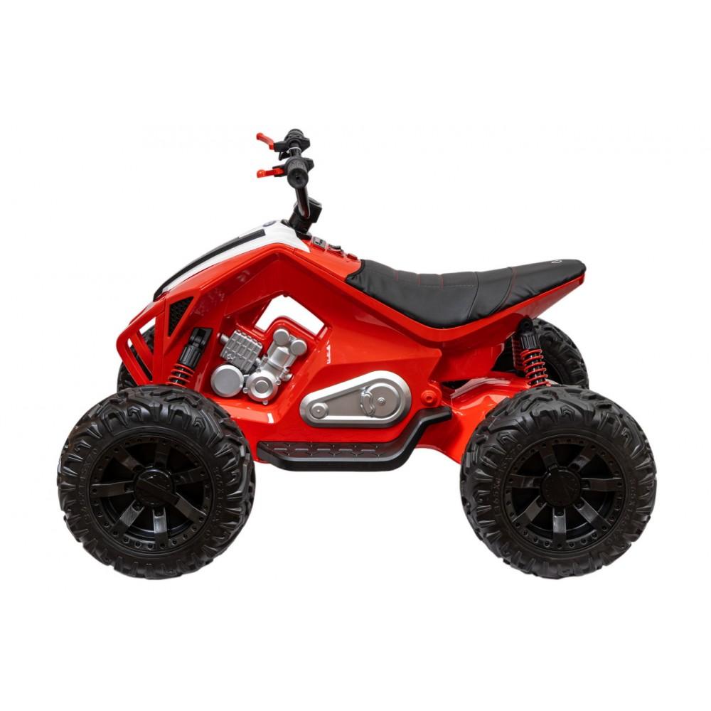 24V Adventure Pro Edition Ride-On Quad W/ Rubber Wheels, Music Player & Lights
