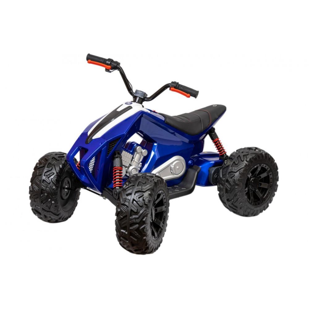 24V Adventure Pro Edition Ride-On Quad W/ Rubber Wheels, Music Player & Lights