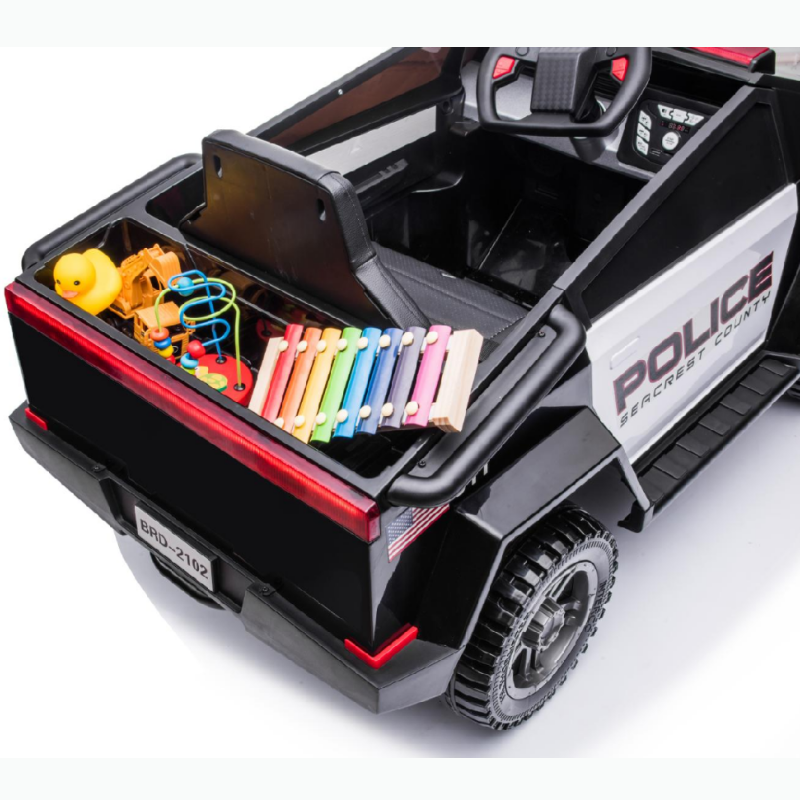 12V Emergency Services Ride On Truck - Police Officer & Firefighter 4x4 Electric Car For Kids