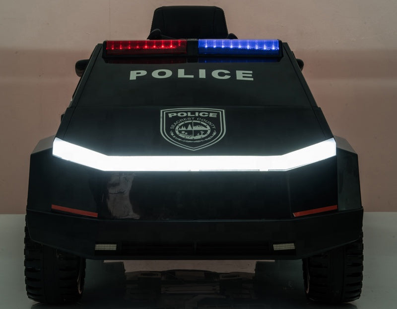 12V Emergency Services Ride On Truck - Police Officer & Firefighter 4x4 Electric Car For Kids