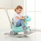 Cheval à bascule musical d'intérieur et d'extérieur pour enfants - Voiture à bascule et à pousser pied à pied amusante et engageante