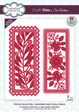 Creative Expressions Sue Wilson Festive Christmas Rose Floral Panels Craft Die