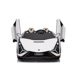 24V Lamborghini Sian 4x4 2-Seater Ride-On Car W/ Rubber Wheels, Music Player, Butterfly Doors & RC