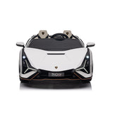 24V Lamborghini Sian 4x4 2-Seater Ride-On Car W/ Rubber Wheels, Music Player, Butterfly Doors & RC
