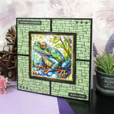 Stained Glass Wonderful Wildlife Luxury Foiled Edge-to-Edge Cardstock