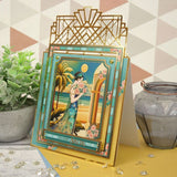 Moonstone Dies - Art Deco Gatefold Panel