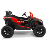 24V Ultra Treck 180-Watt Brushless Edition XXL 2-Seater UTV for Advanced Drivers W/ Inflatable Rubber Tires, Music Player & Lights
