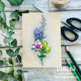 Sketchy Floral - Hello 4x6" Clear Stamp Set 19075