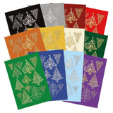 Christmas Stickables Self Adhesive Foiled Christmas Trees