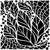 The Crafters Workshop 6x6 Stencil Abstract Leaves