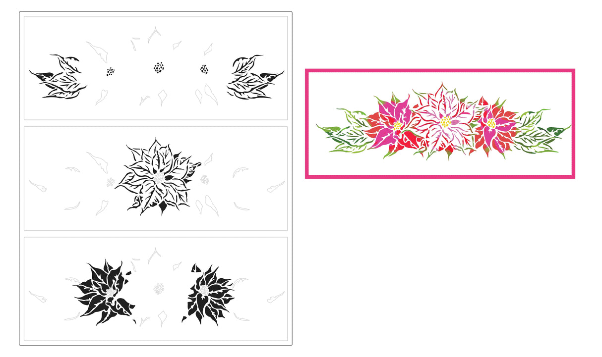 The Crafters Workshop Slimline Layered Poinsettia Spray
