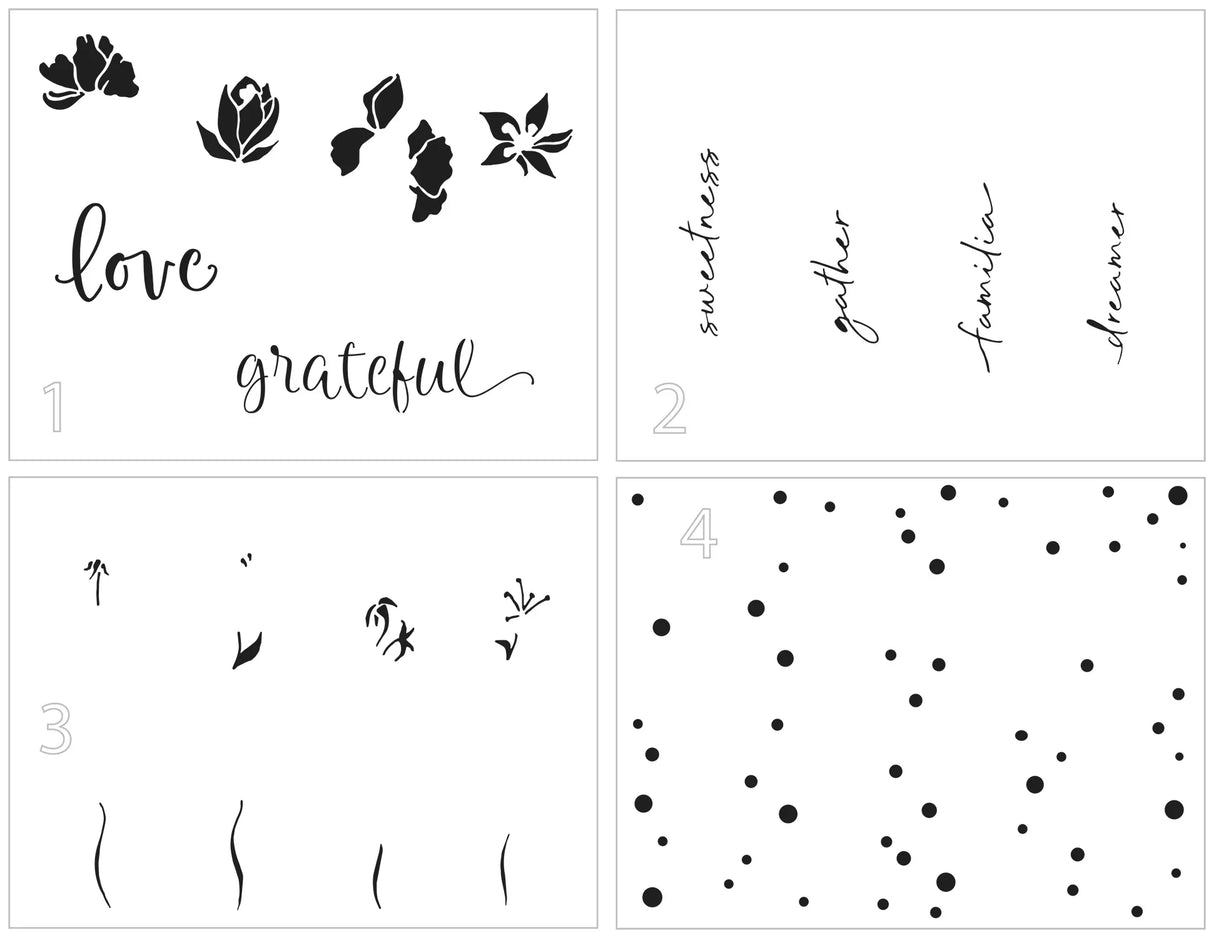 The Crafters Workshop A2 Layered Word Flowers
