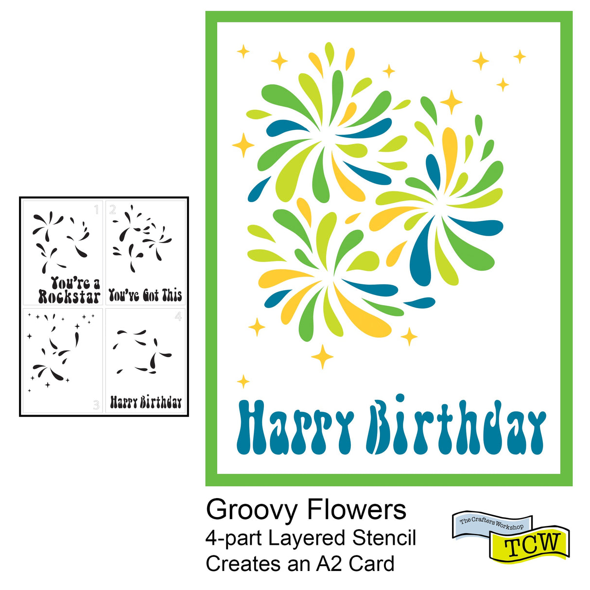 The Crafters Workshop Layered Groovy Flowers