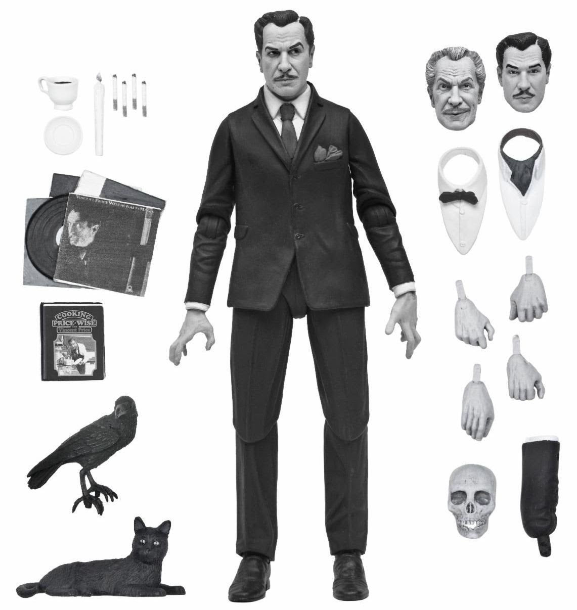 Vincent Price - 7" Scale Action Figure - Ultimate Vincent Price (B&W) (Preorder Feb/Mar 2026)