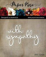 With Sympathy Fine Script Layered Metal Cutting Die 21435