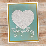 With Sympathy Fine Script Layered Metal Cutting Die 21435